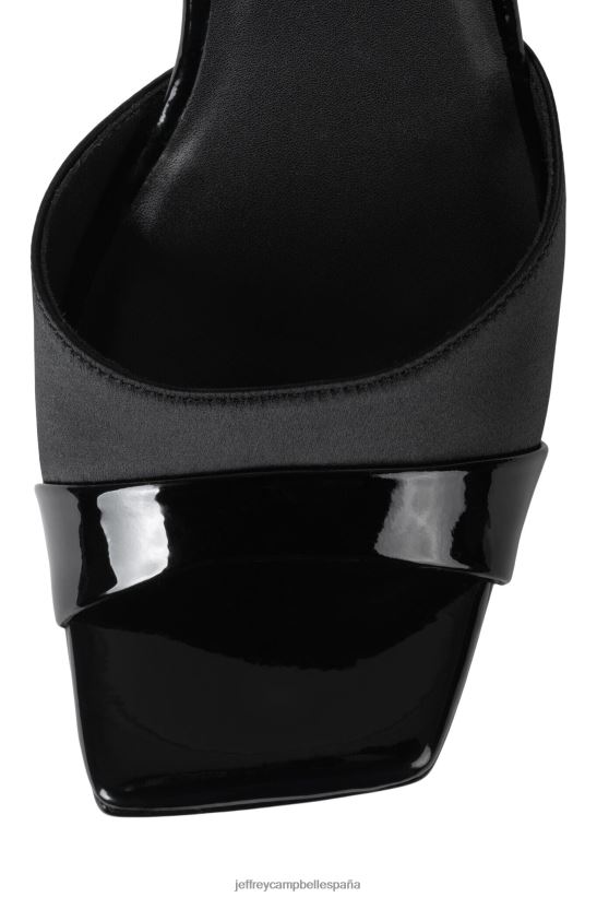 mujer Jeffrey Campbell elevando charol negro negro PHXV4X941 sandalia plataforma