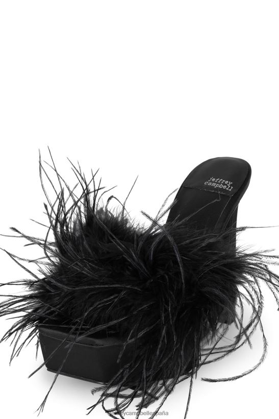 mujer Jeffrey Campbell enamorar locamente negro satinado negro PHXV4X1047 sandalia plataforma