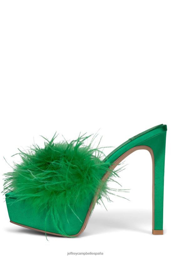 mujer Jeffrey Campbell enamorar locamente verde satinado verde PHXV4X1046 sandalia plataforma