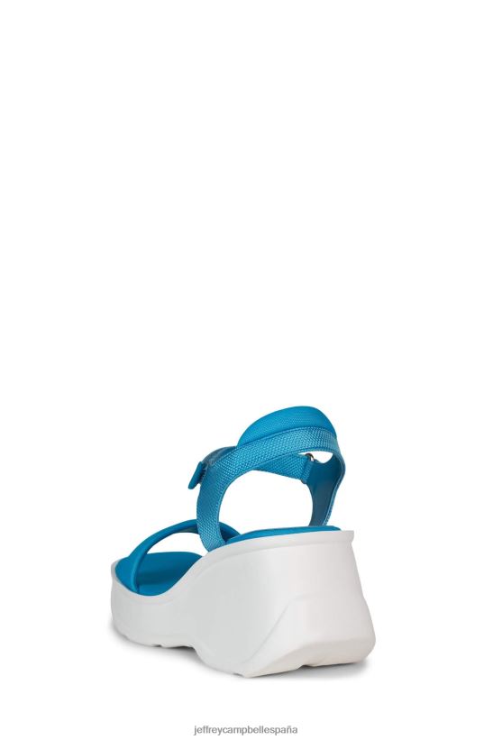 mujer Jeffrey Campbell enfocado combinación azul blanco PHXV4X42 sandalia plataforma