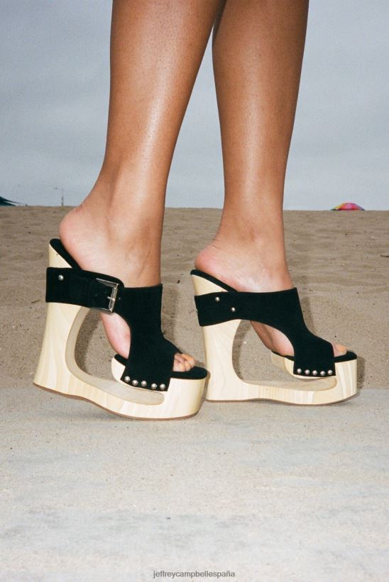 mujer Jeffrey Campbell etéreo ante negro PHXV4X925 sandalia plataforma