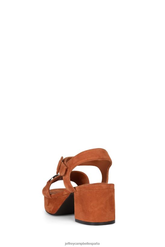 mujer Jeffrey Campbell eterno óxido de ante plateado PHXV4X1013 sandalia plataforma