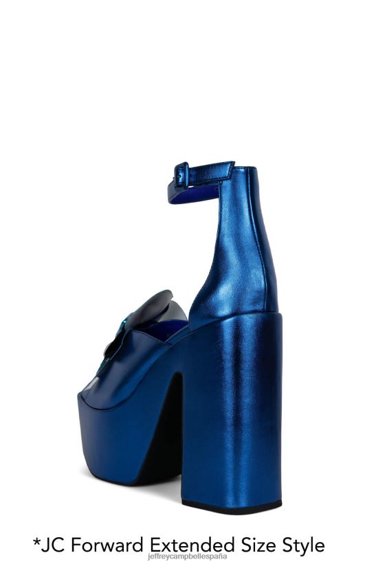 mujer Jeffrey Campbell fatale combo azul metalizado PHXV4X1205 sandalia plataforma