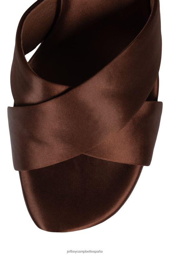 mujer Jeffrey Campbell ferozmente marrón dorado satinado PHXV4X1028 sandalia plataforma