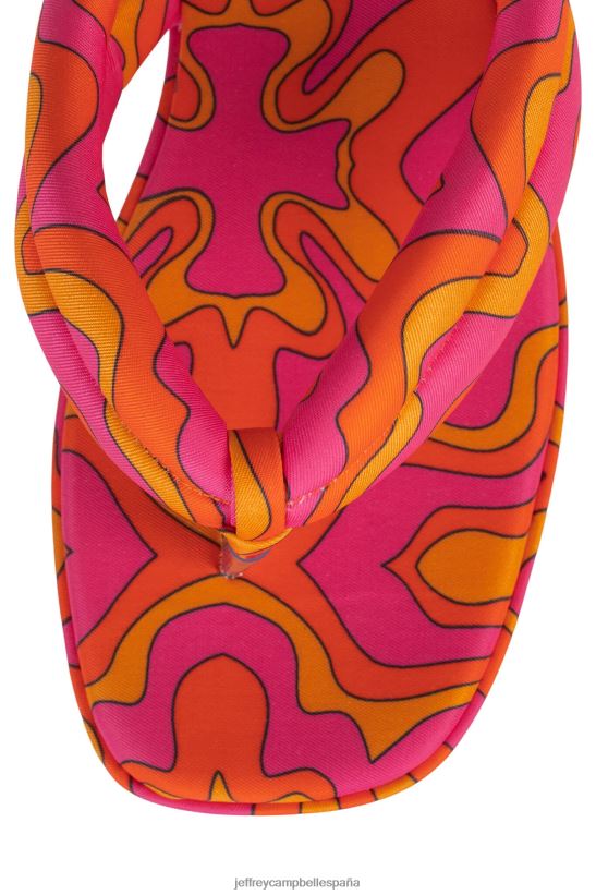 mujer Jeffrey Campbell fiesta luau multi estampado fucsia PHXV4X24 sandalia plataforma