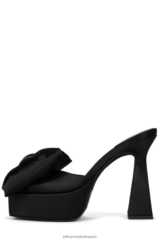mujer Jeffrey Campbell gacela satén negro PHXV4X1001 sandalia plataforma