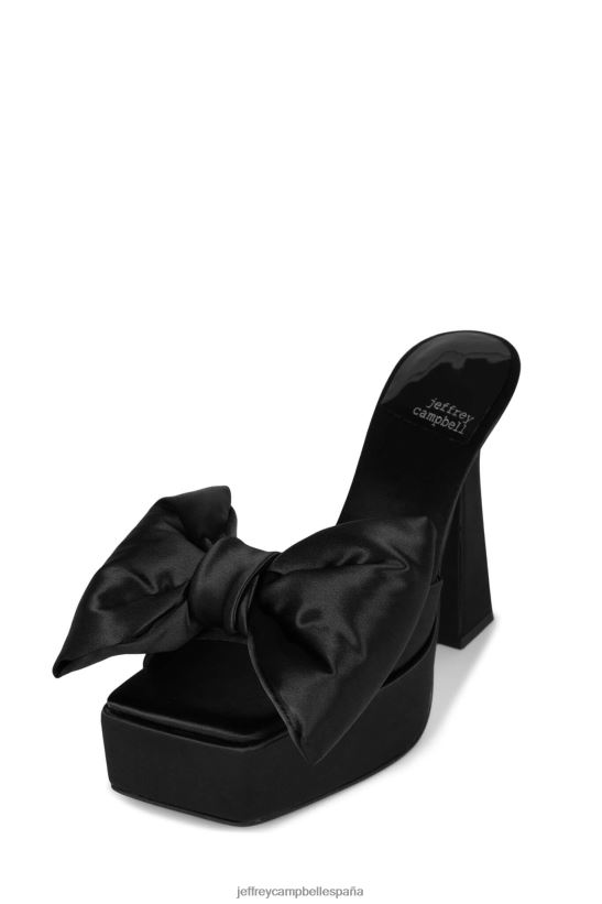 mujer Jeffrey Campbell gacela satén negro PHXV4X1001 sandalia plataforma