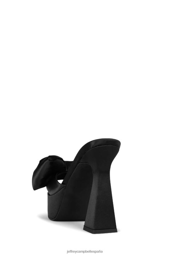mujer Jeffrey Campbell gacela satén negro PHXV4X1001 sandalia plataforma