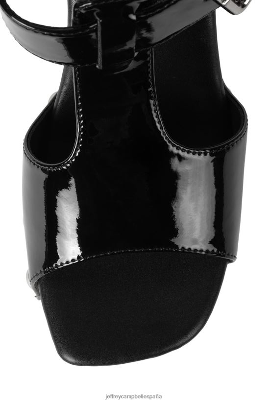 mujer Jeffrey Campbell galería charol negro PHXV4X942 sandalia plataforma