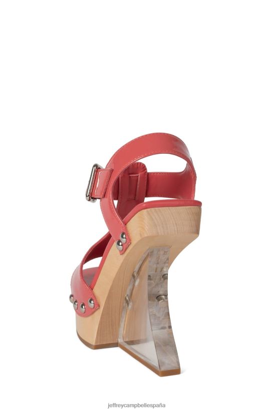 mujer Jeffrey Campbell galería charol rosa oscuro PHXV4X943 sandalia plataforma