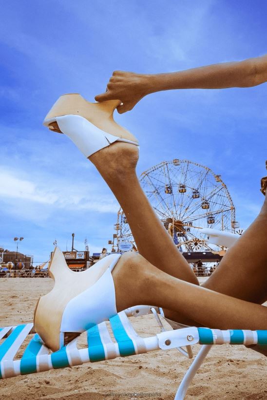 mujer Jeffrey Campbell giah-2 blanco PHXV4X1070 sandalia plataforma