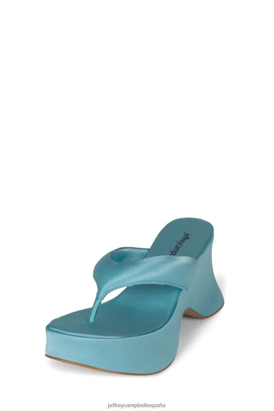 mujer Jeffrey Campbell goteando satén azul cielo PHXV4X34 sandalia plataforma