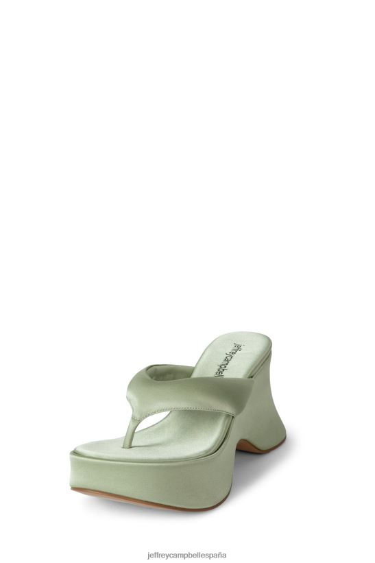 mujer Jeffrey Campbell goteando satén de salvia PHXV4X36 sandalia plataforma