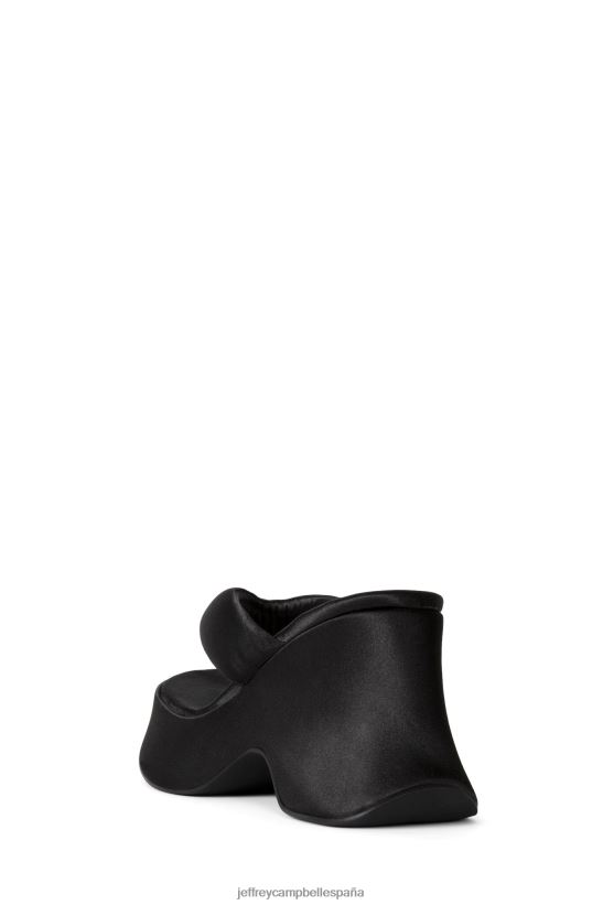 mujer Jeffrey Campbell goteando satén negro PHXV4X37 sandalia plataforma