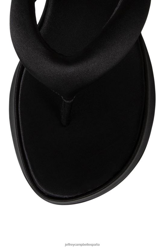 mujer Jeffrey Campbell goteando satén negro PHXV4X37 sandalia plataforma