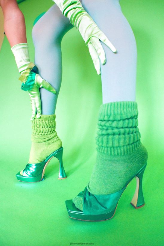 mujer Jeffrey Campbell hollyraro ante verde con verde PHXV4X1122 sandalia plataforma