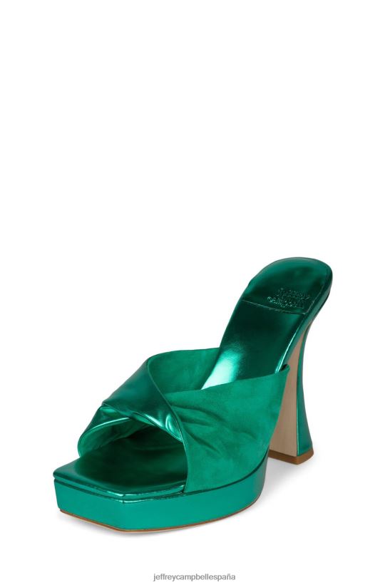 mujer Jeffrey Campbell hollyraro ante verde con verde PHXV4X1122 sandalia plataforma