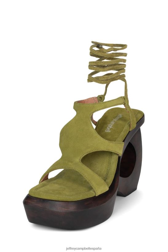 mujer Jeffrey Campbell idolatrar ante marrón oliva PHXV4X130 sandalia plataforma