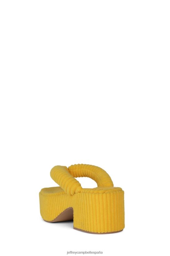 mujer Jeffrey Campbell luau-2 toalla de rayas amarillas PHXV4X178 sandalia plataforma