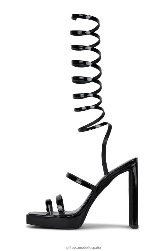 mujer Jeffrey Campbell luzy charol negro PHXV4X1149 sandalia plataforma
