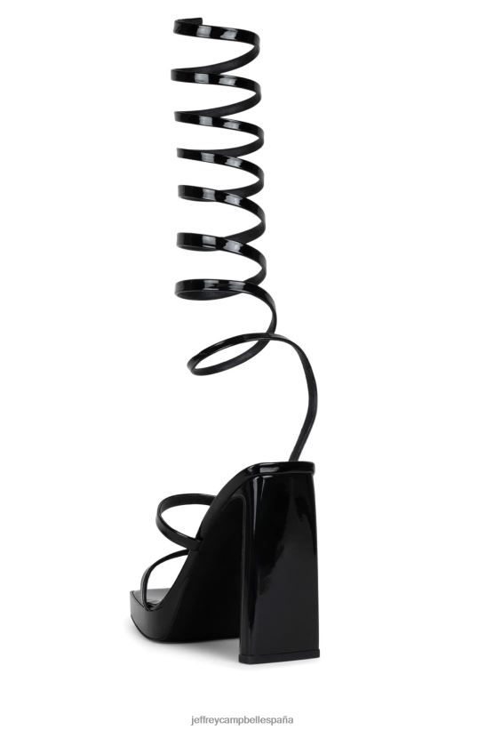 mujer Jeffrey Campbell luzy charol negro PHXV4X1149 sandalia plataforma