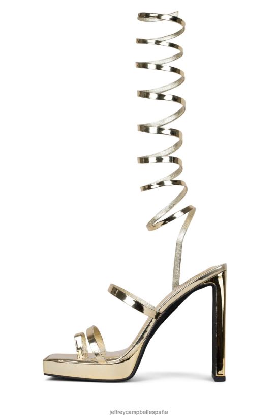 mujer Jeffrey Campbell luzy espejo de oro PHXV4X1151 sandalia plataforma