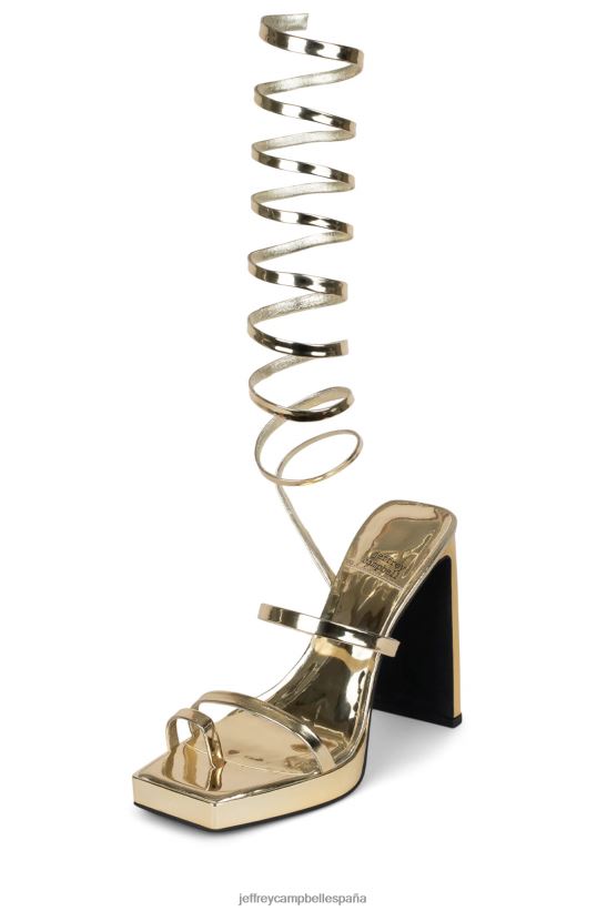 mujer Jeffrey Campbell luzy espejo de oro PHXV4X1151 sandalia plataforma