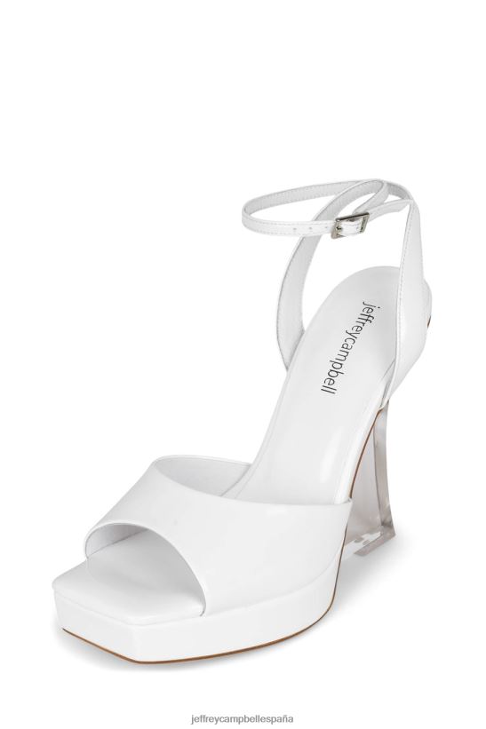 mujer Jeffrey Campbell mínimos charol blanco PHXV4X1065 sandalia plataforma