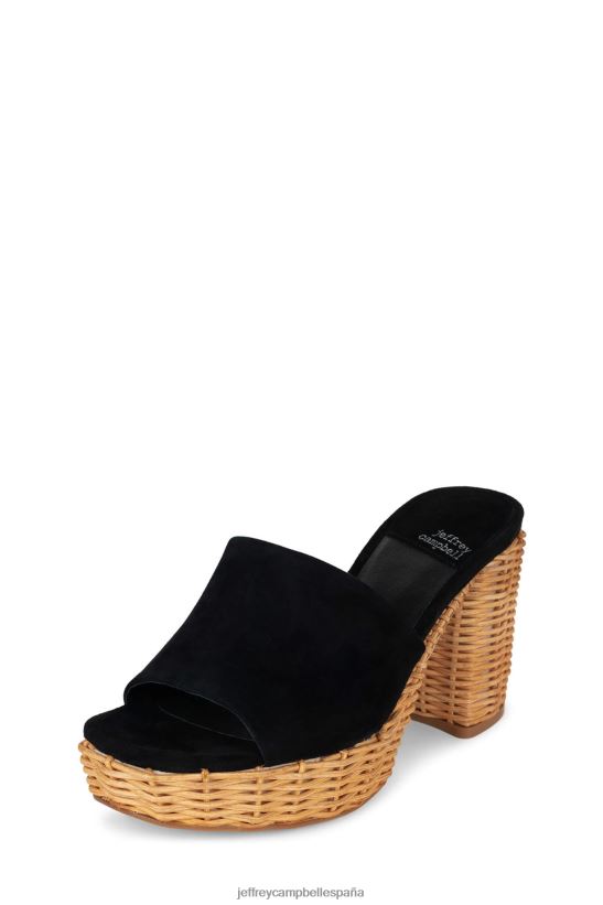 mujer Jeffrey Campbell magda-wkr ante negro PHXV4X1193 sandalia plataforma