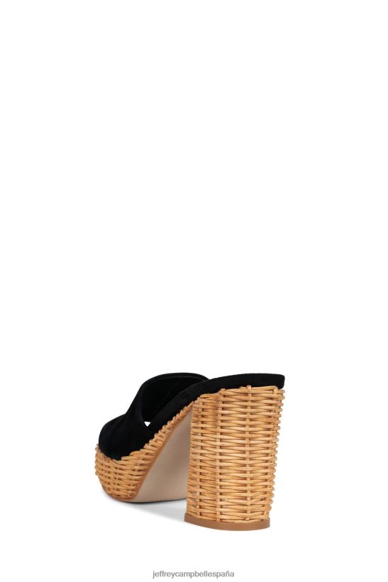 mujer Jeffrey Campbell magda-wkr ante negro PHXV4X1193 sandalia plataforma
