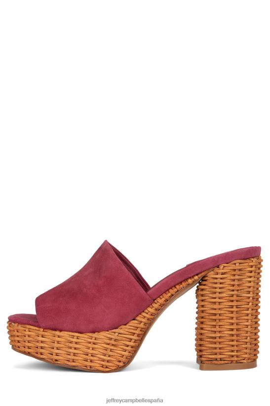mujer Jeffrey Campbell magda-wkr ante rosa PHXV4X1189 sandalia plataforma