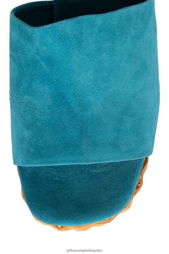 mujer Jeffrey Campbell magda-wkr ante verde azulado PHXV4X1190 sandalia plataforma