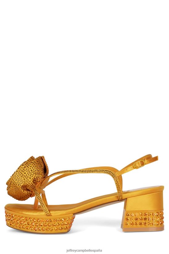 mujer Jeffrey Campbell marca tendencia amarillo satinado amarillo PHXV4X1021 sandalia plataforma