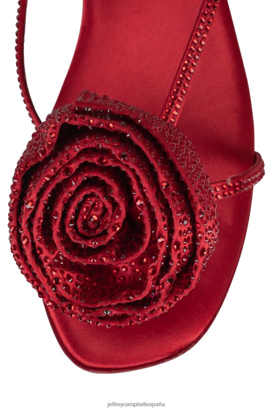 mujer Jeffrey Campbell marca tendencia rojo satinado rojo PHXV4X1022 sandalia plataforma