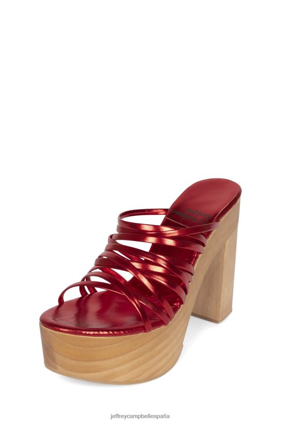 mujer Jeffrey Campbell mibella rojo PHXV4X1109 sandalia plataforma