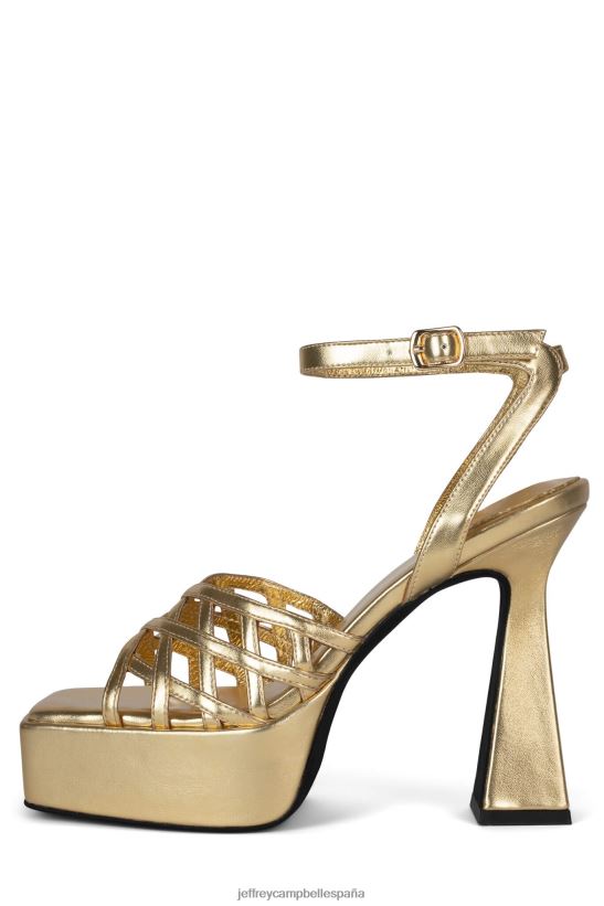 mujer Jeffrey Campbell modesto oro metalizado PHXV4X1003 sandalia plataforma