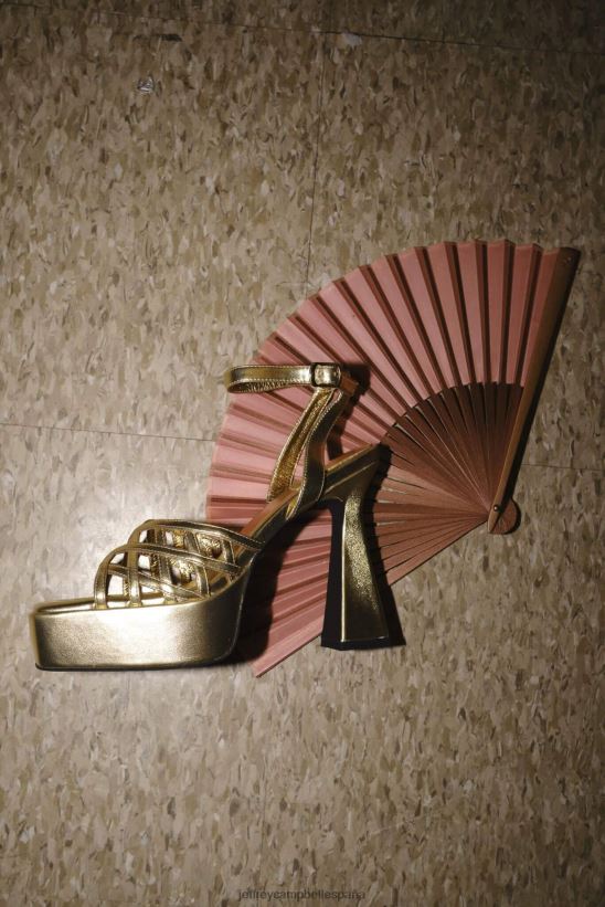 mujer Jeffrey Campbell modesto oro metalizado PHXV4X1003 sandalia plataforma