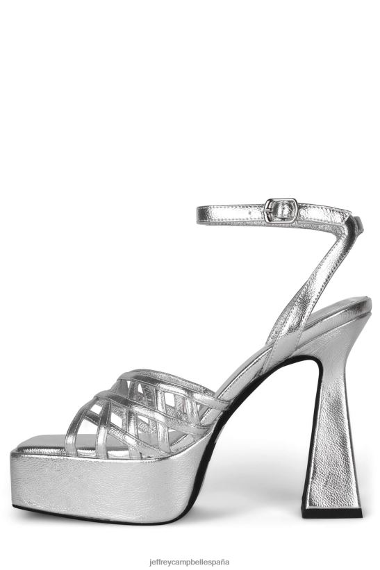 mujer Jeffrey Campbell modesto plateado metalizado PHXV4X1002 sandalia plataforma