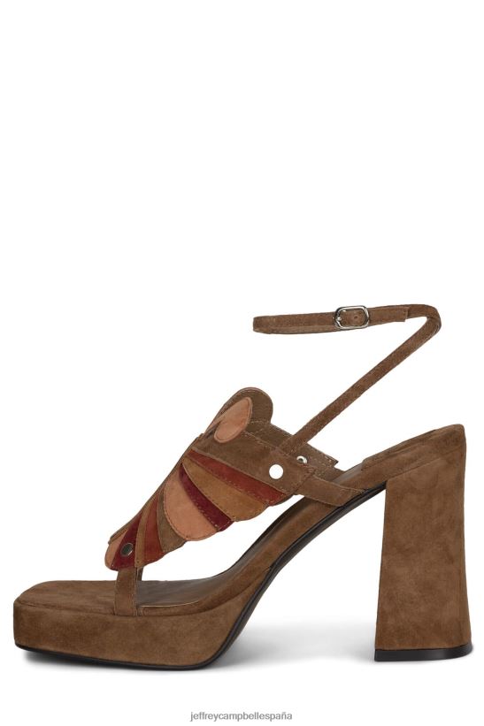 mujer Jeffrey Campbell monarca-l combinación de ante marrón tostado PHXV4X990 sandalia plataforma