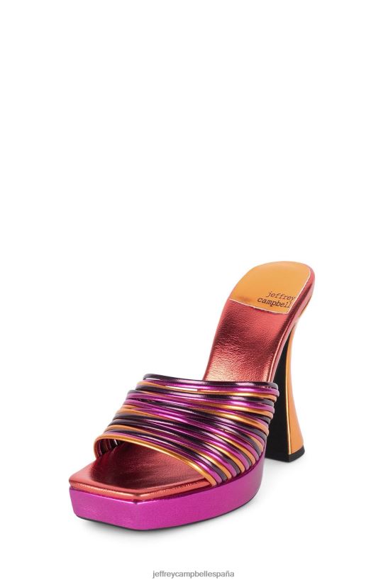 mujer Jeffrey Campbell morine-pl multi metalizado brillante PHXV4X1207 sandalia plataforma