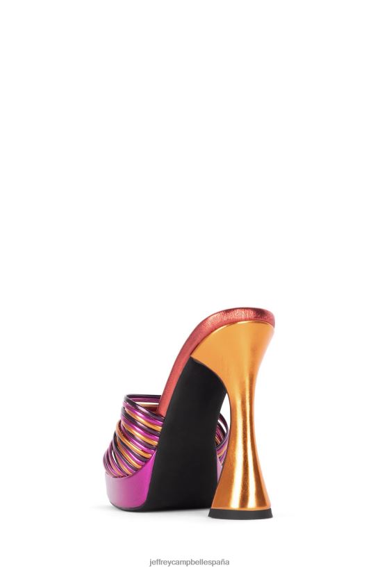 mujer Jeffrey Campbell morine-pl multi metalizado brillante PHXV4X1207 sandalia plataforma
