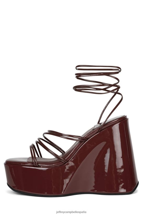 mujer Jeffrey Campbell niveles charol marrón PHXV4X254 sandalia plataforma