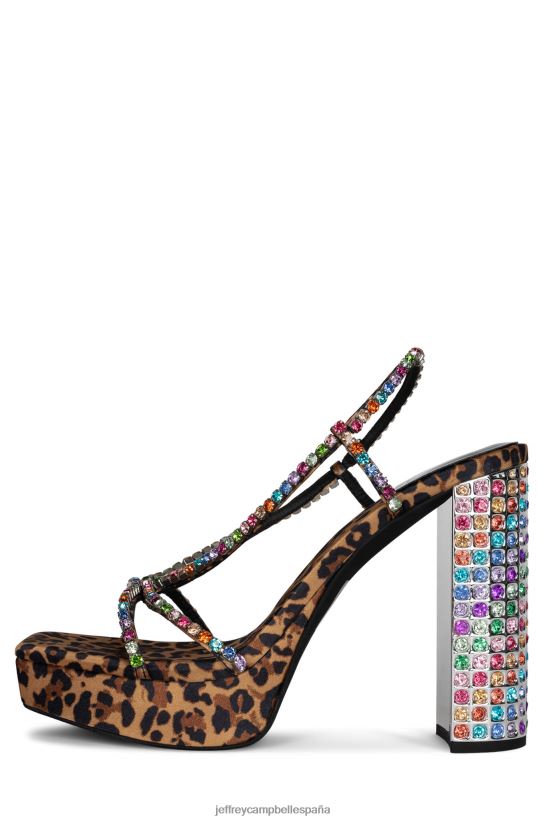 mujer Jeffrey Campbell noche guepardo bronceado multi PHXV4X1154 sandalia plataforma
