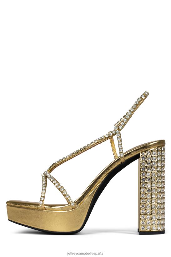 mujer Jeffrey Campbell noche oro plata PHXV4X1155 sandalia plataforma