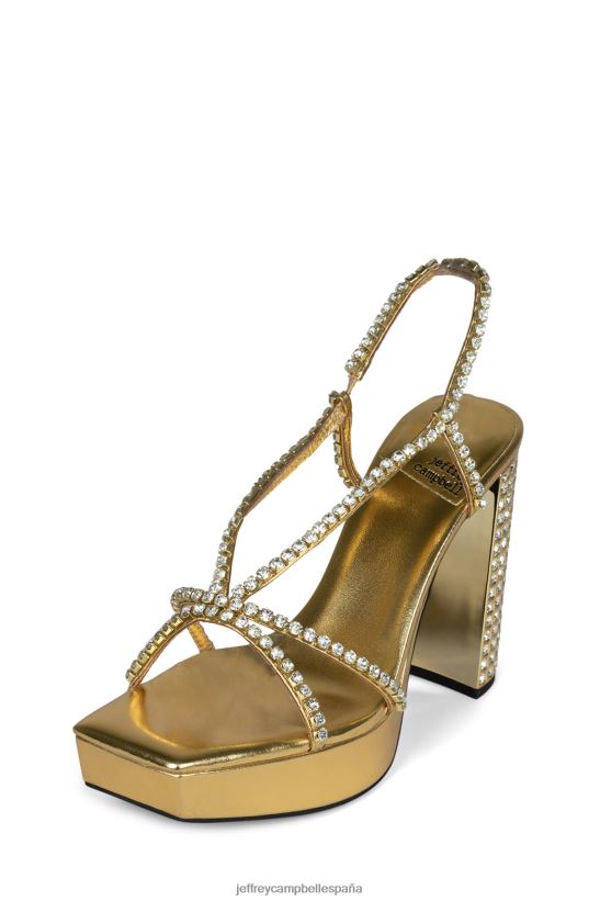 mujer Jeffrey Campbell noche oro plata PHXV4X1155 sandalia plataforma