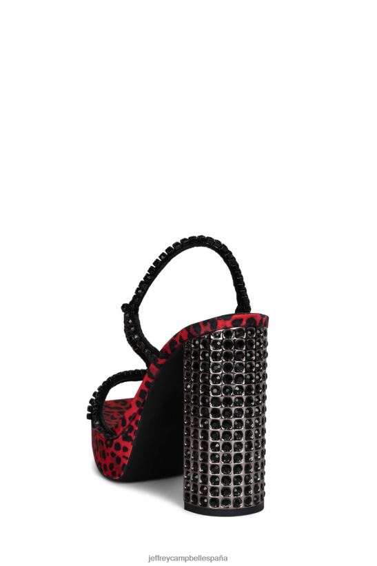 mujer Jeffrey Campbell noche peltre de guepardo rojo PHXV4X1157 sandalia plataforma