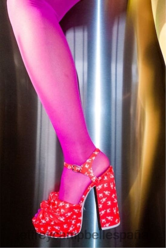 mujer Jeffrey Campbell nudo-2días impresión de cangrejo de langosta roja PHXV4X1198 sandalia plataforma