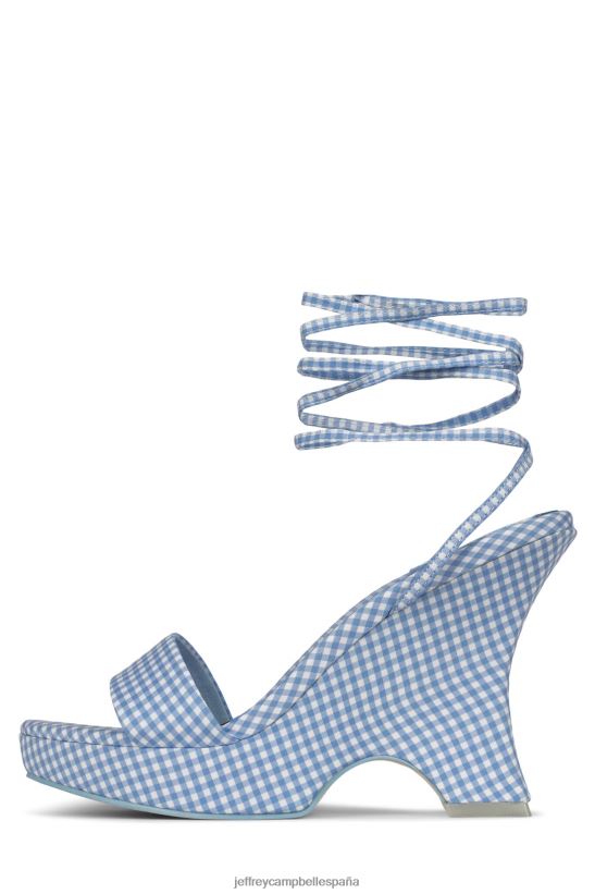 mujer Jeffrey Campbell oraura guinga azul PHXV4X1194 sandalia plataforma