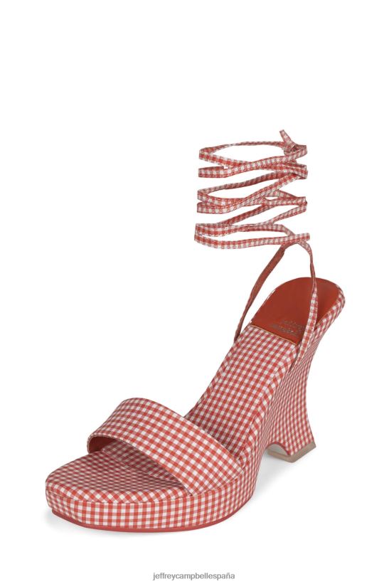 mujer Jeffrey Campbell oraura guinga roja PHXV4X1195 sandalia plataforma