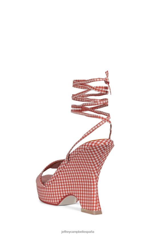 mujer Jeffrey Campbell oraura guinga roja PHXV4X1195 sandalia plataforma